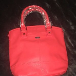 Coral crossbody purse